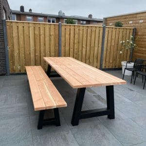Tuintafel douglas Nano + A poot zwart