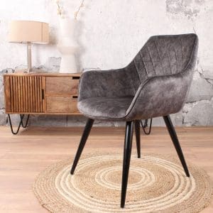 Rav eetkamerstoel vintage antraciet