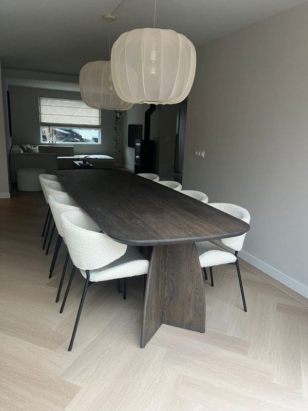 Deens ovaal eiken eettafel | Met eiken Maan poten | Tafelplein.nl