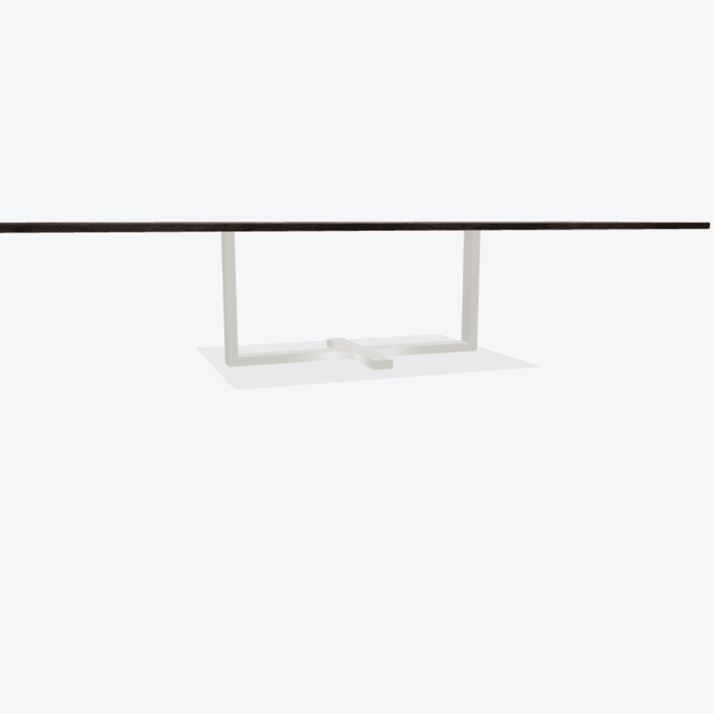 3D Render van tafel configuratie: Rechthoek - 3.00x1.10m